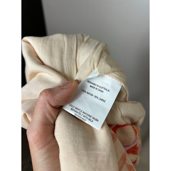 Paper Heart Floral Cutout Puff Sleeve Mini Dress Yellow Sz 6 - Picture 6 of 7